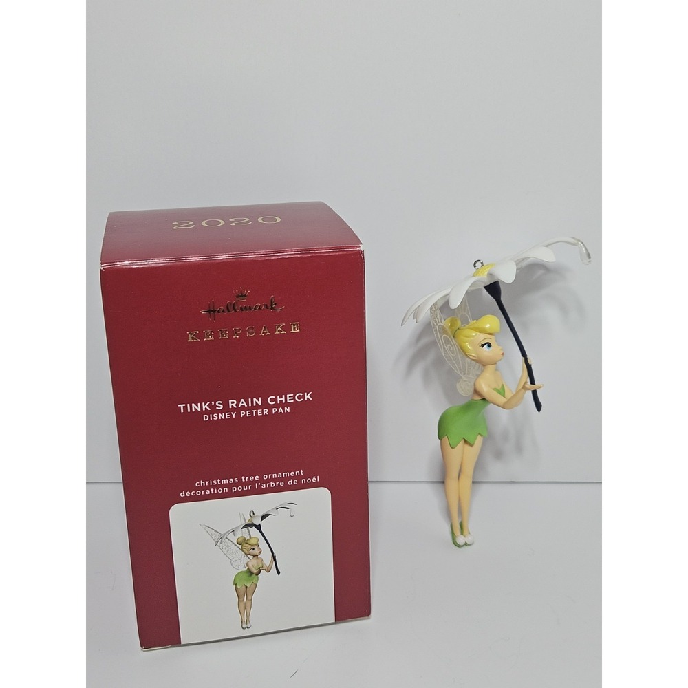 2020 Hallmark Keepsake Ornament Disney Peter Pan Tink's Rain Check Tinker Bell - Picture 1 of 8